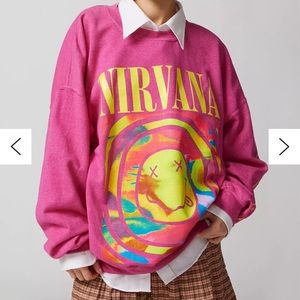 Oversized Nirvana Smiley Sweater